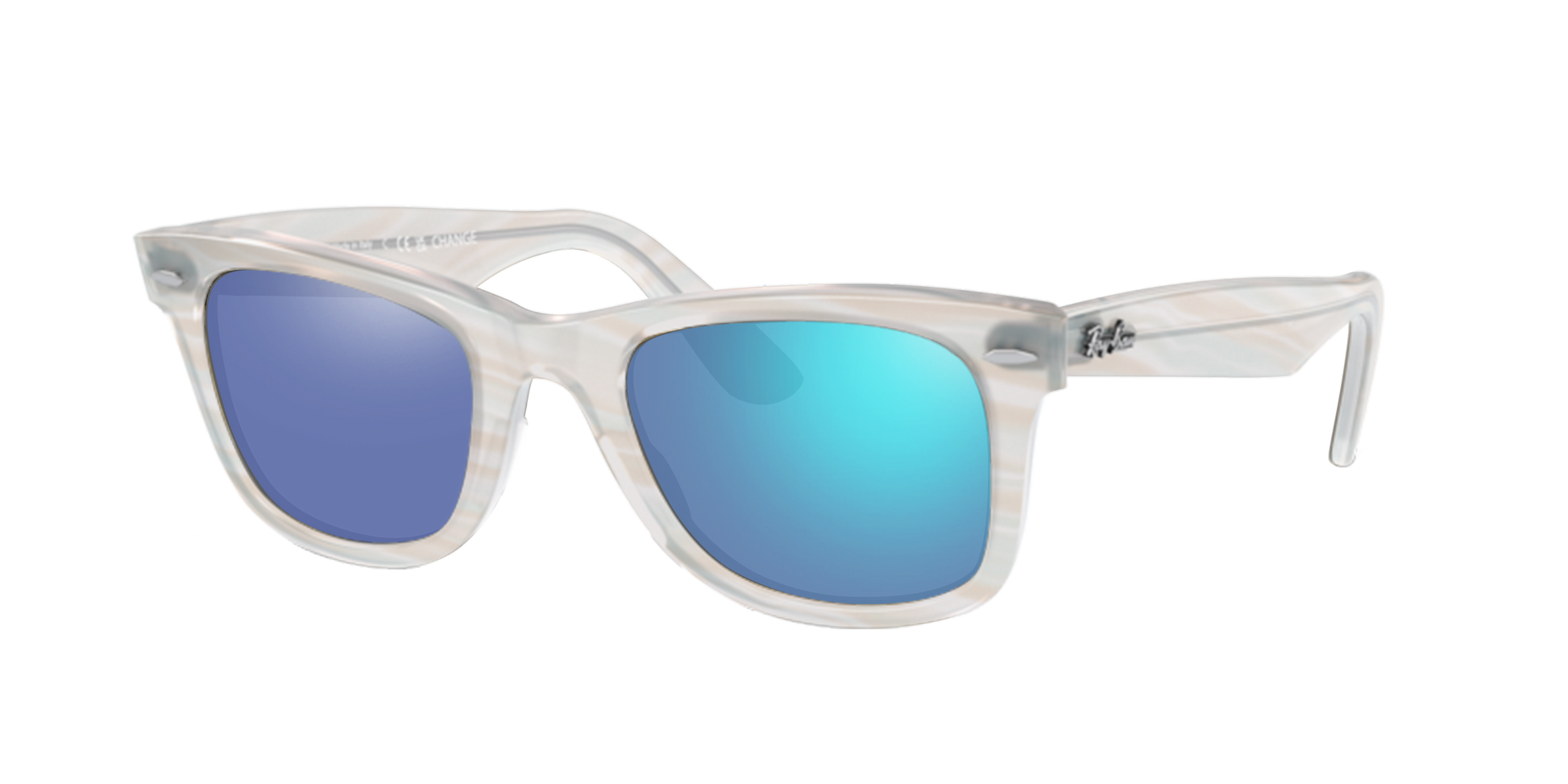 Photo Striped Light Blue, Blue-Mirrored, Sunberryrx