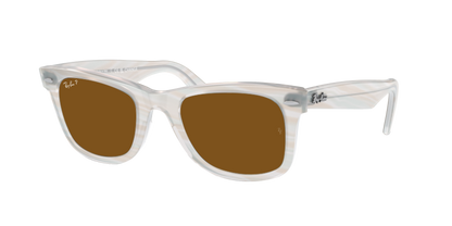 Photo Striped Light Blue, Brown-Polarized, Rayban