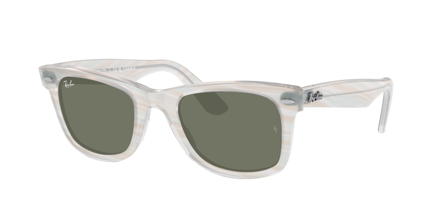 Photo Striped Light Blue, Green-Polarized, Rayban
