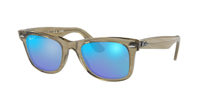 Photo Striped Grey, Mirrored Blue-Polarized, Rayban