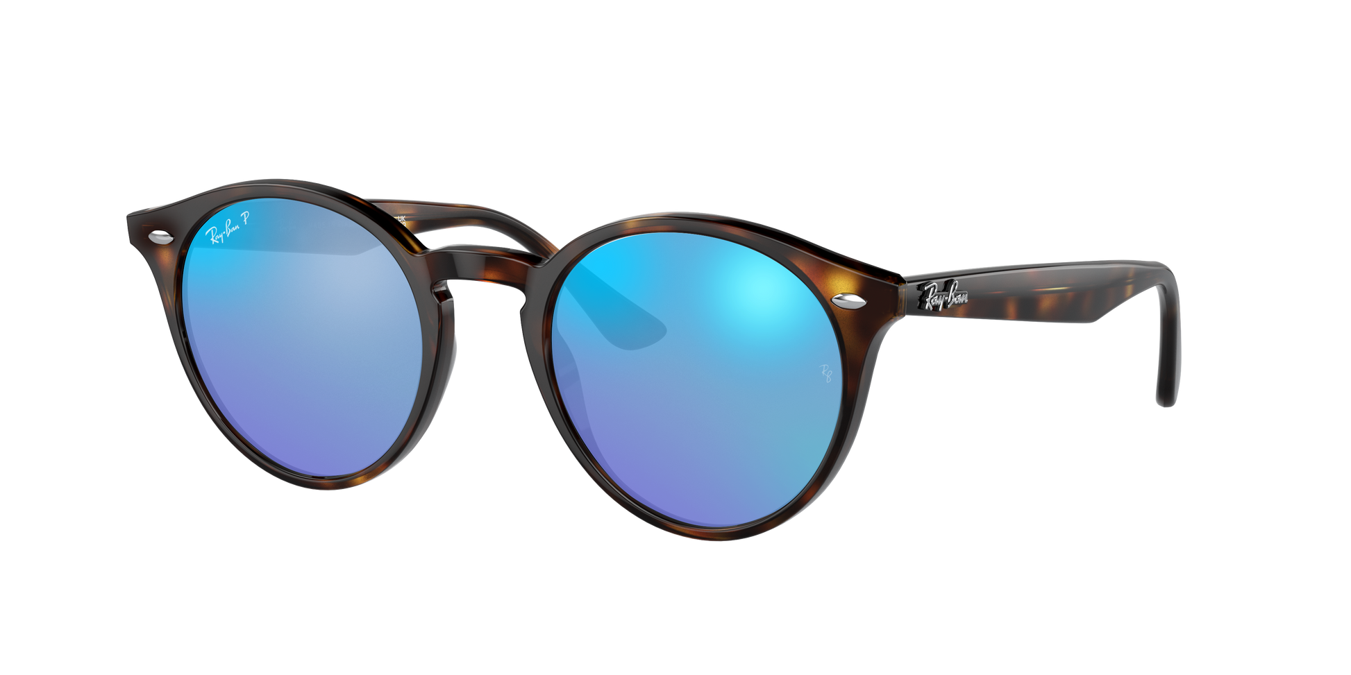 Light Havana, Mirrored Blue-Polarized, Rayban