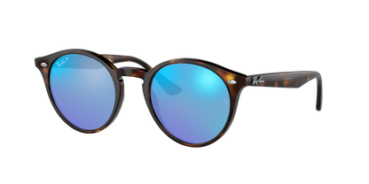 Light Havana, Mirrored Blue-Polarized, Rayban