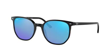Black, Mirrored Blue-Polarized, Rayban