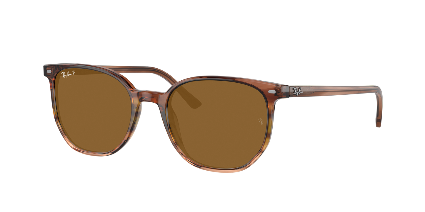 STRIPED BROWN GRADIENT GREEN, Brown-Polarized, Rayban