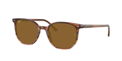 STRIPED BROWN GRADIENT GREEN, Brown-Polarized, Rayban
