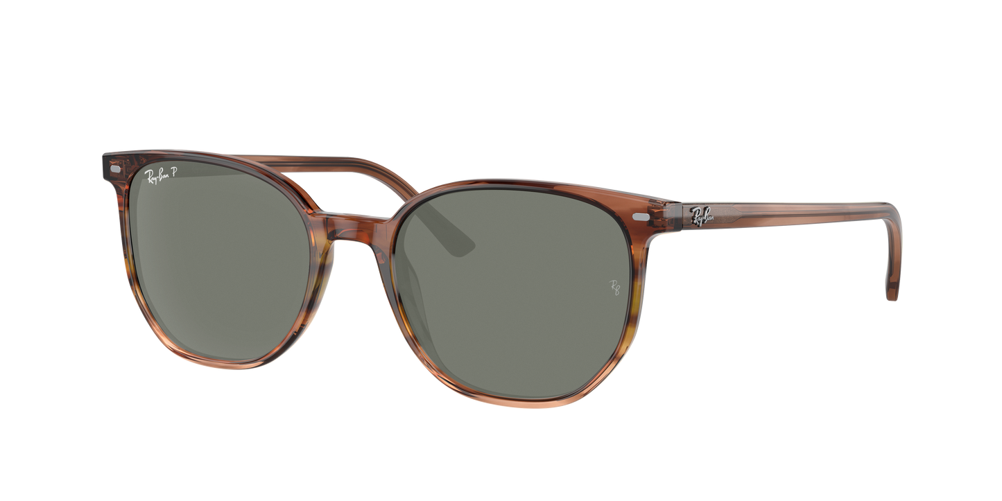 STRIPED BROWN GRADIENT GREEN, Green-Polarized, Rayban
