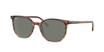 STRIPED BROWN GRADIENT GREEN, Green-Polarized, Rayban