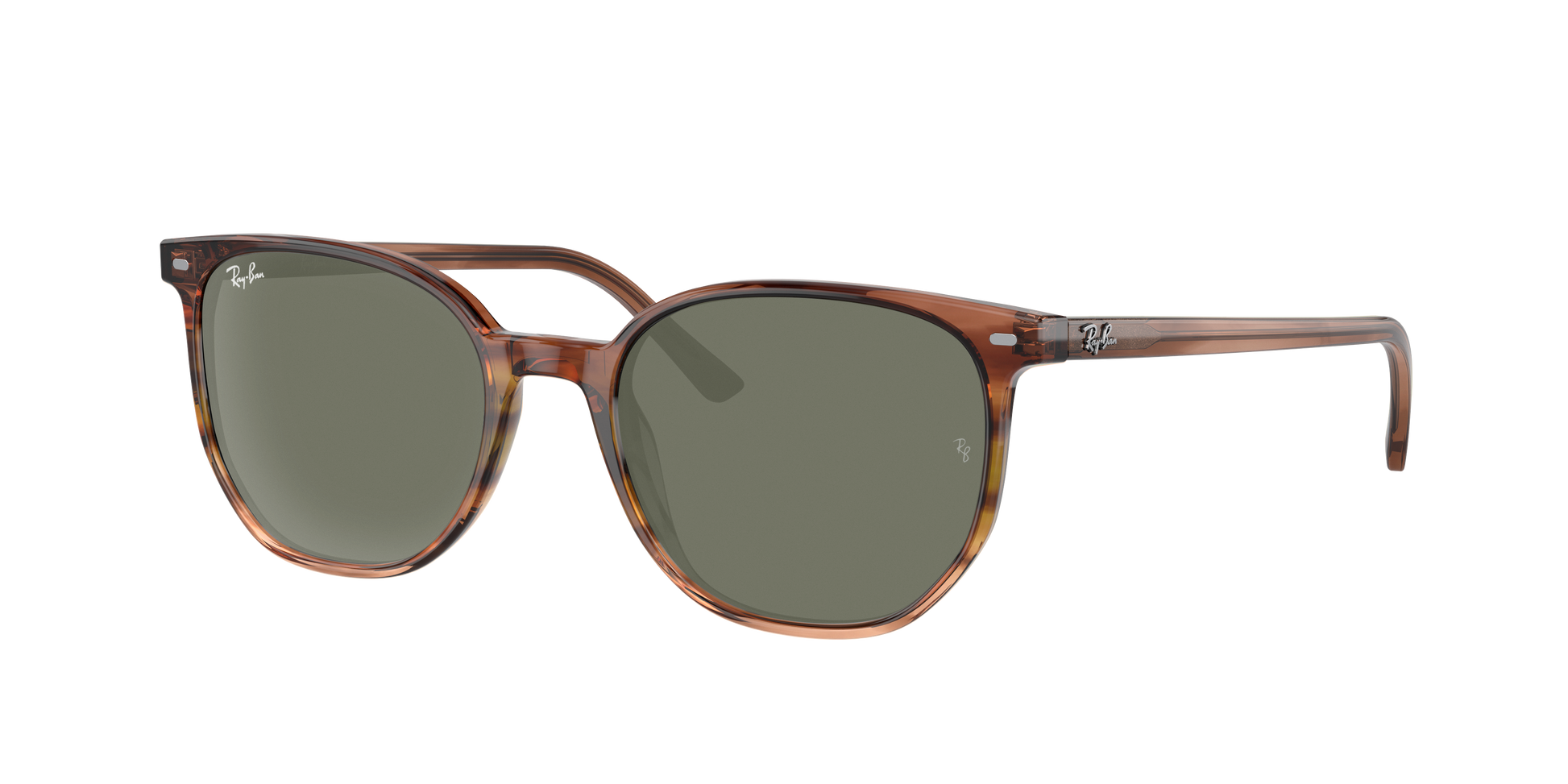 STRIPED BROWN GRADIENT GREEN, Green, Rayban