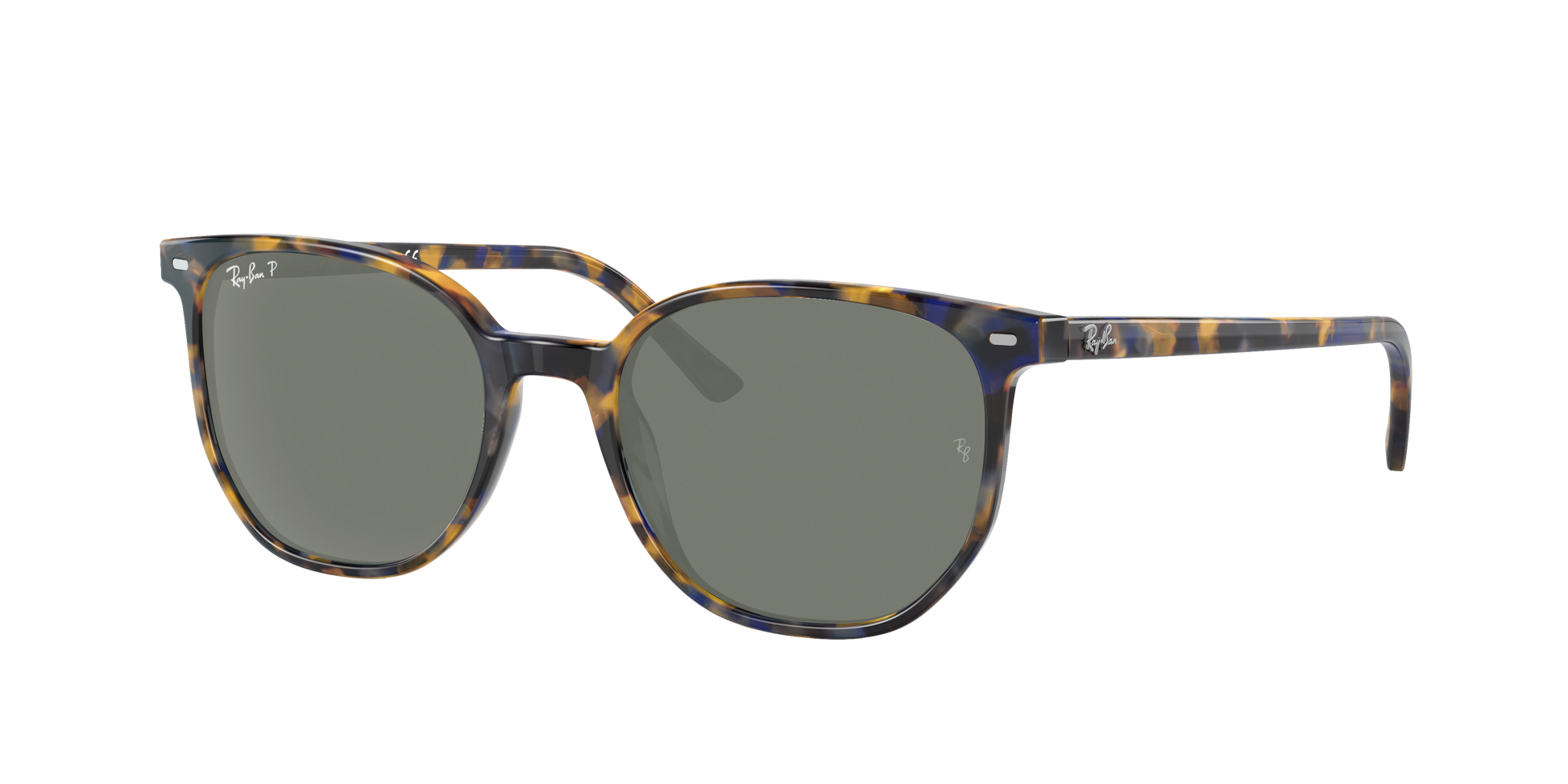 YELLOW & BLUE HAVANA, Green-Polarized, Rayban