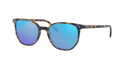 YELLOW & BLUE HAVANA, Mirrored Blue-Polarized, Rayban