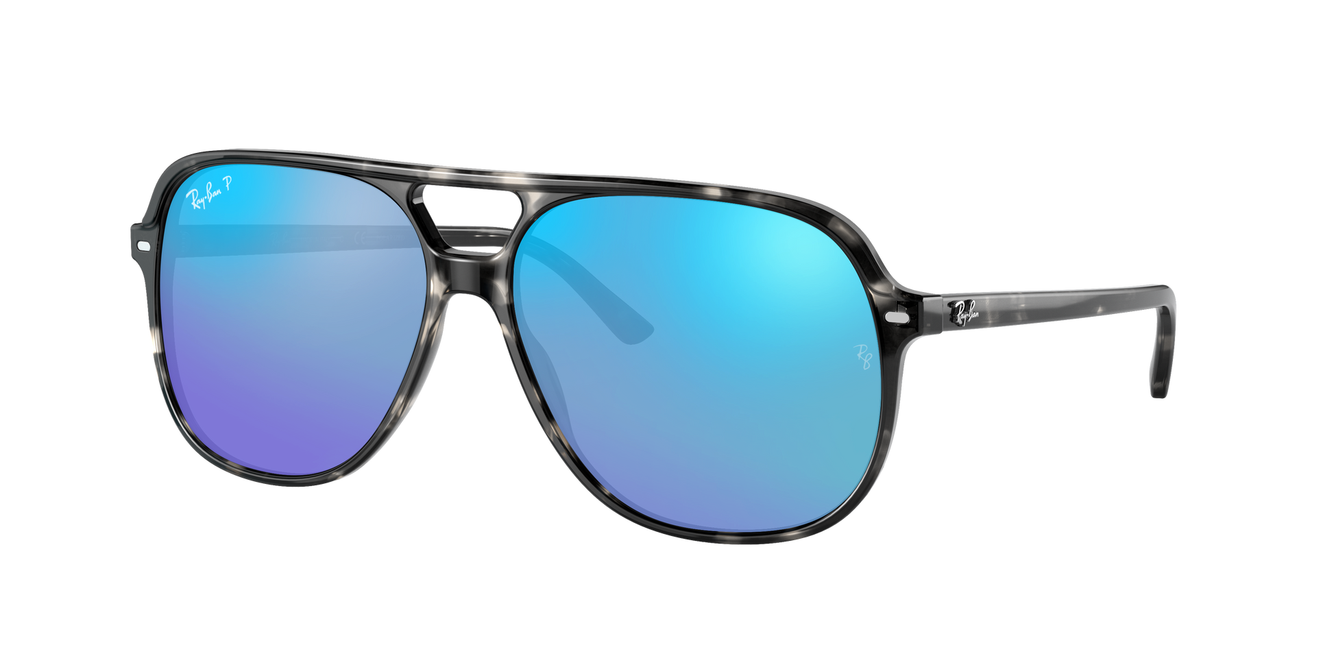 GREY HAVANA, Mirrored Blue-Polarized, Rayban