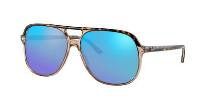 HAVANA ON TRANSPARENT BR, Blue-Mirrored, Sunberryrx