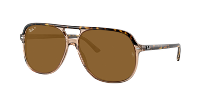HAVANA ON TRANSPARENT BR, Brown-Polarized, Rayban