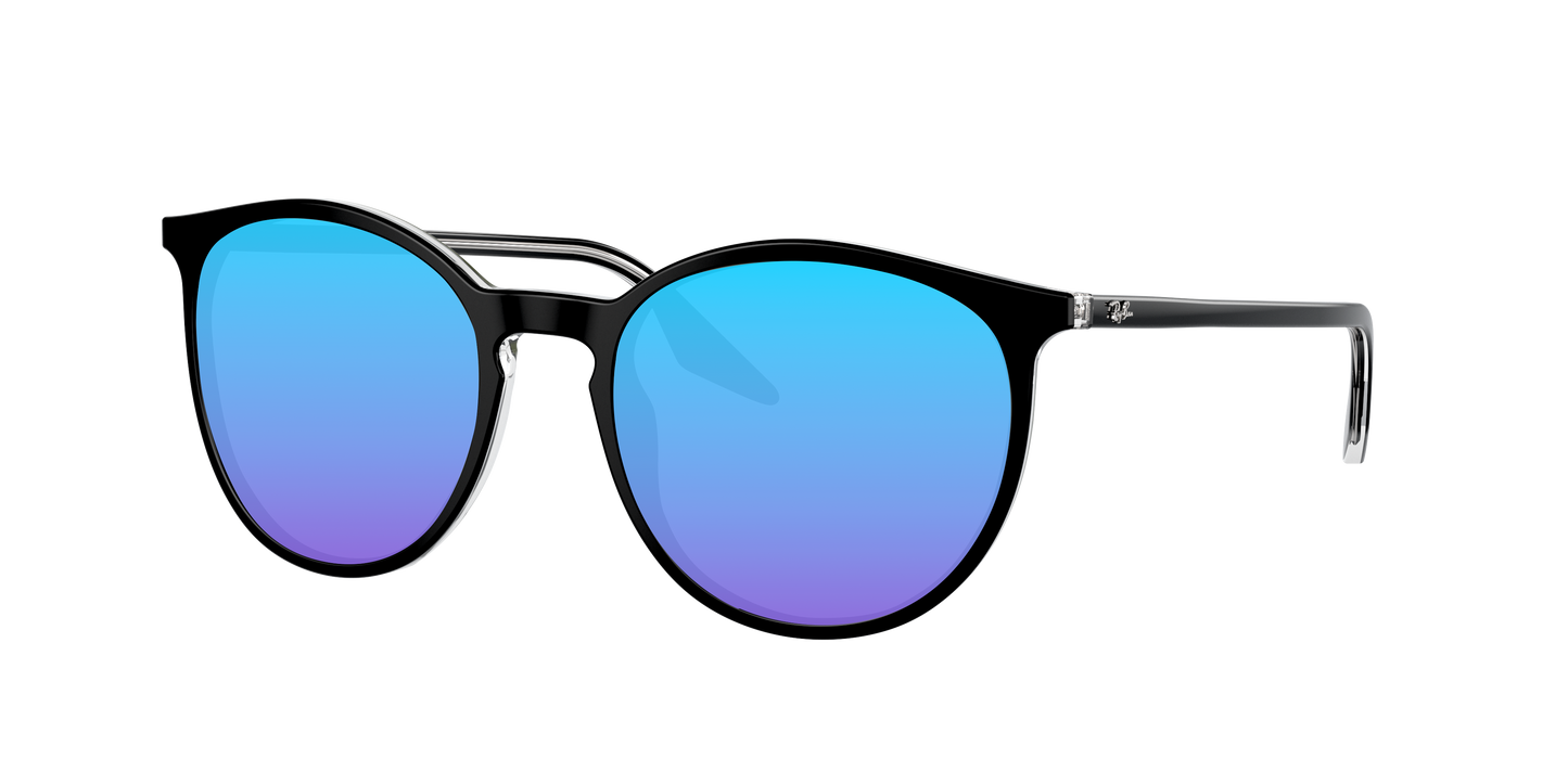 BLACK ON TRANSPARENT, Blue-Mirrored, Sunberryrx