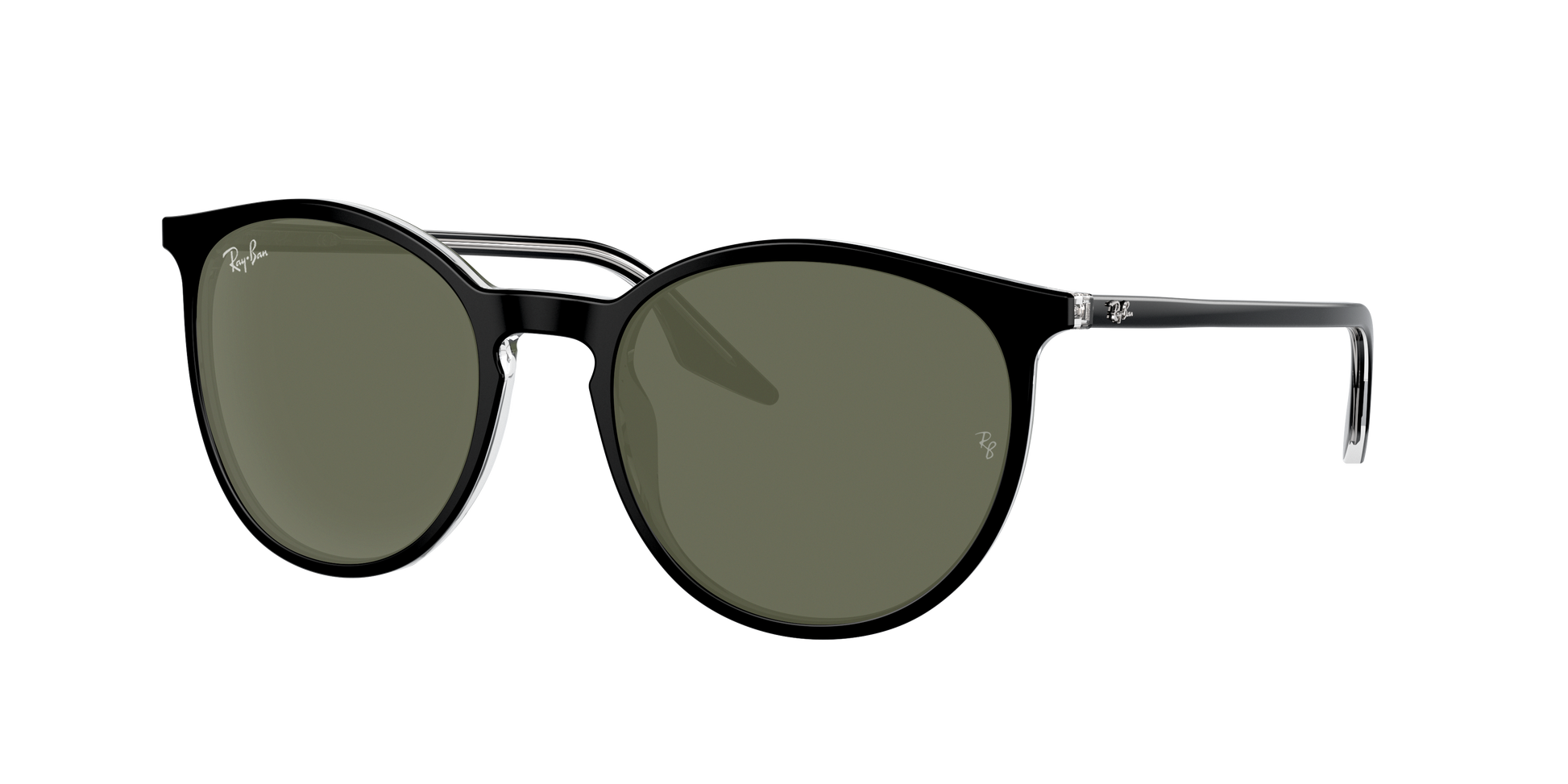BLACK ON TRANSPARENT, Green, Rayban