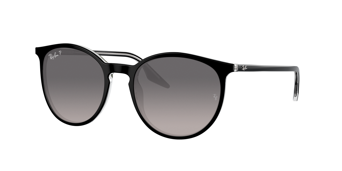 BLACK ON TRANSPARENT, Grey Gradient-Polarized, Rayban