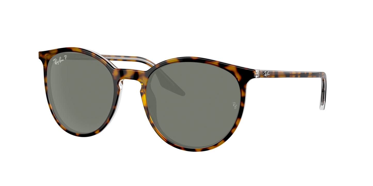 HAVANA ON TRANSPARENT, Green-Polarized, Rayban