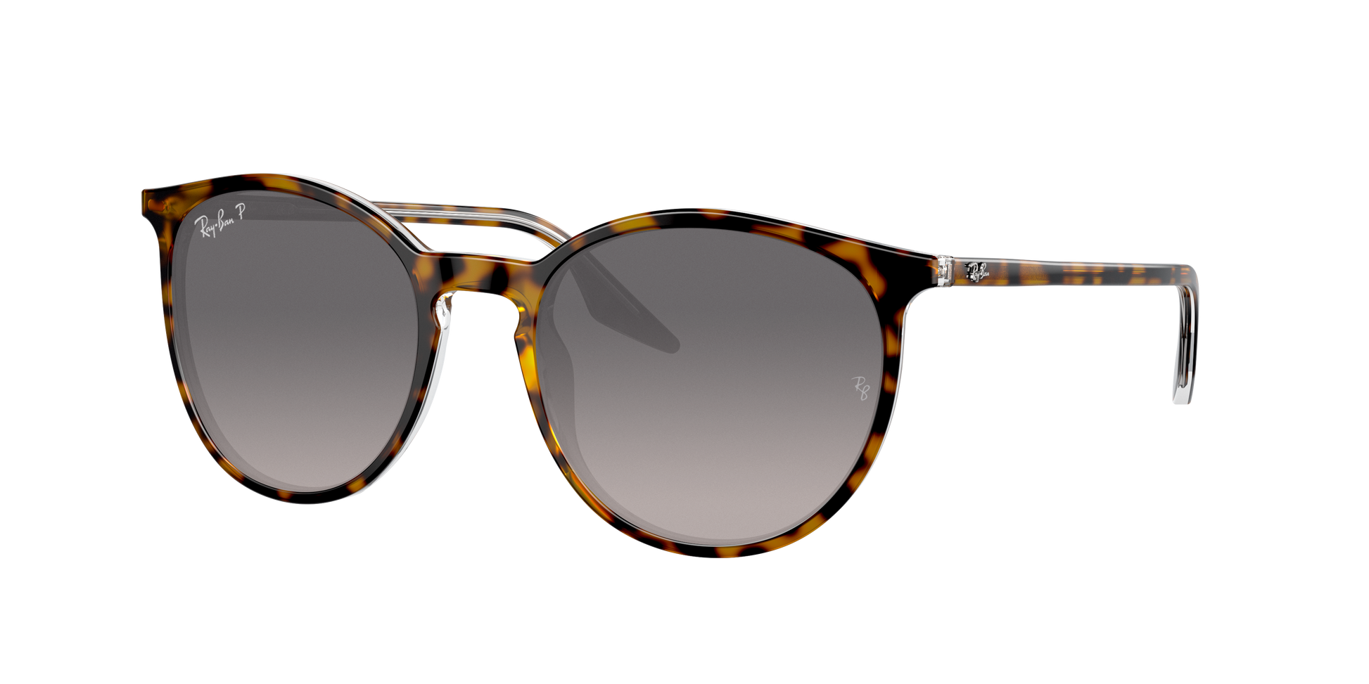 HAVANA ON TRANSPARENT, Grey Gradient-Polarized, Rayban