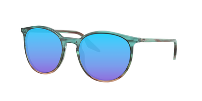 STRIPED BLUE AND GREEN, Blue-Mirrored, Sunberryrx