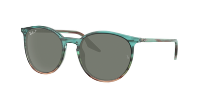 STRIPED BLUE AND GREEN, Green-Polarized, Rayban