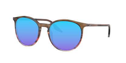 STRIPED BROWN AND RED, Blue-Mirrored, Sunberryrx