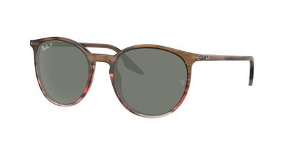 STRIPED BROWN AND RED, Green-Polarized, Rayban