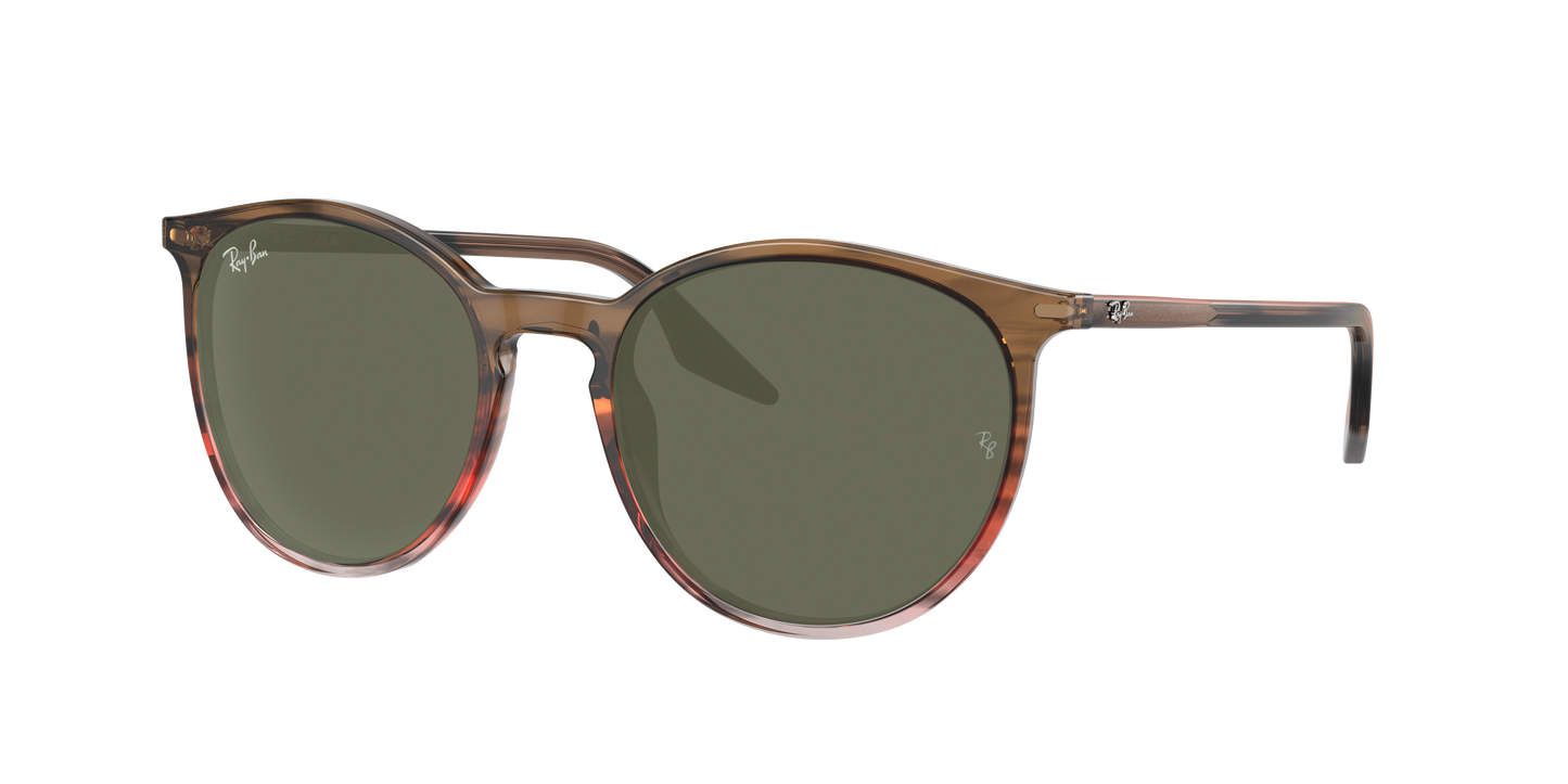 STRIPED BROWN AND RED, Green, Rayban