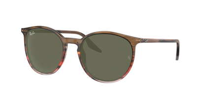 STRIPED BROWN AND RED, Green, Rayban