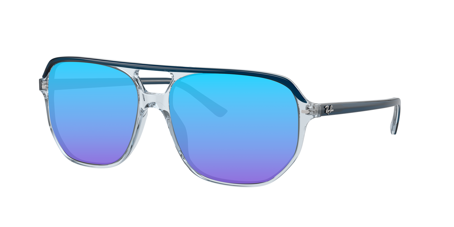 BLU ON TRANSPARENT BLU, Blue-Mirrored, Sunberryrx