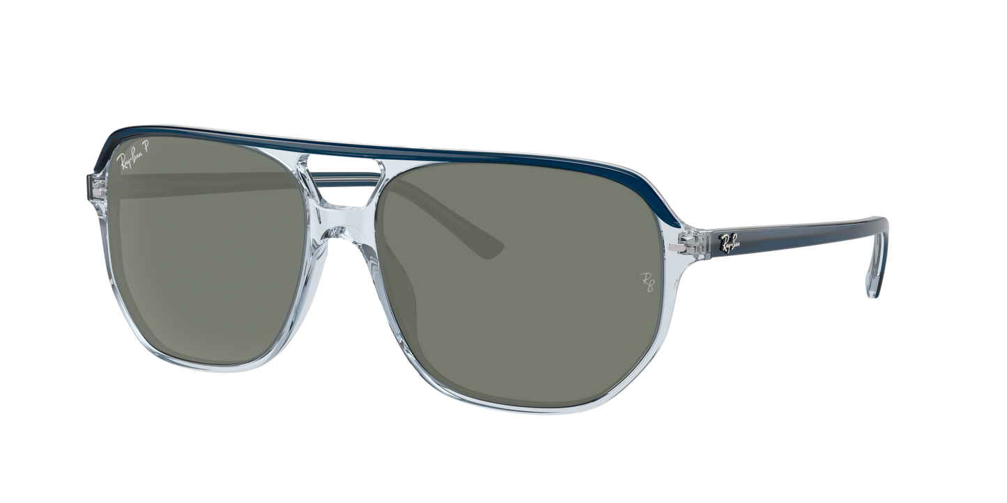 BLU ON TRANSPARENT BLU, Green-Polarized, Rayban