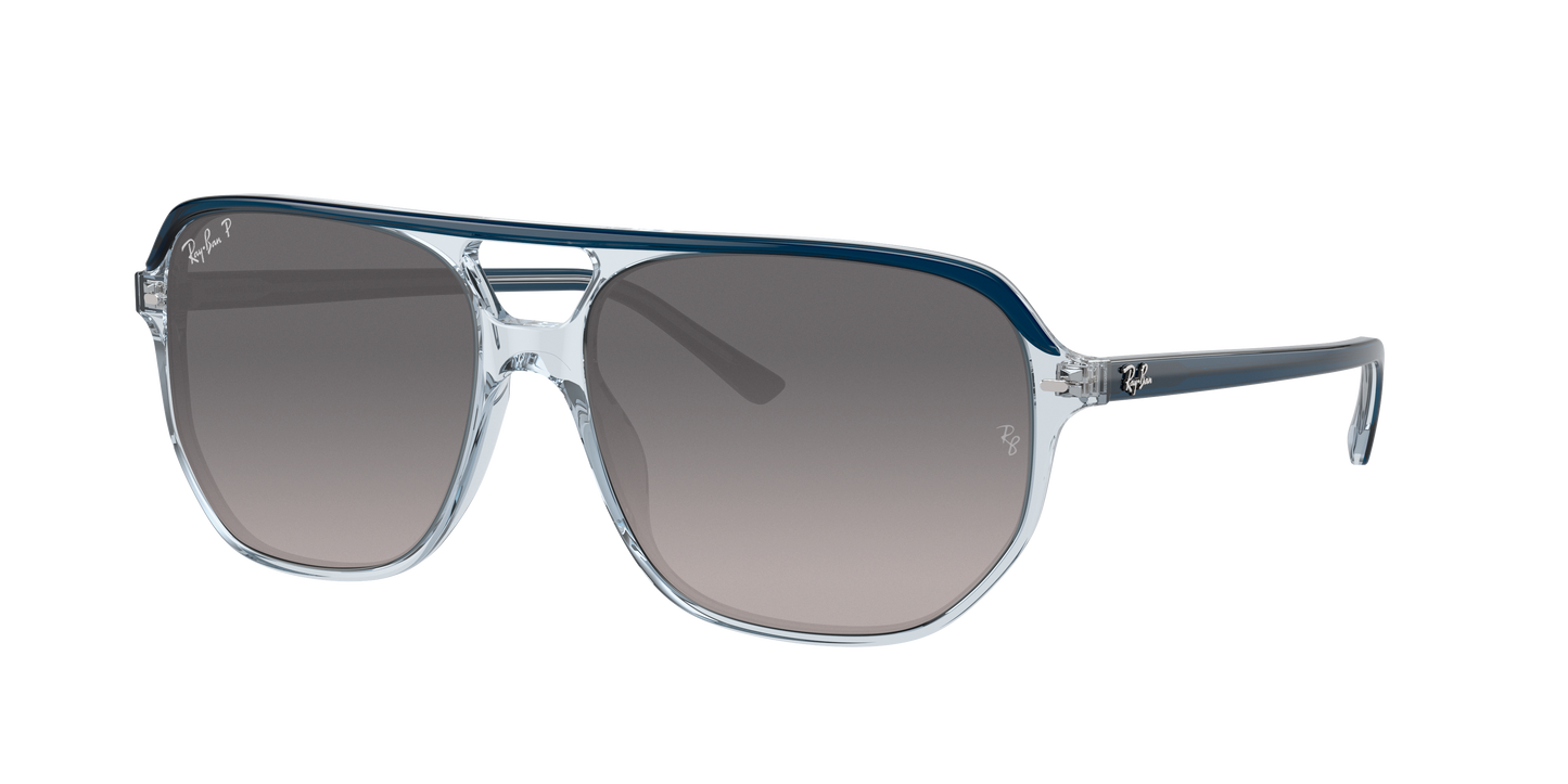 BLU ON TRANSPARENT BLU, Grey Gradient-Polarized, Rayban