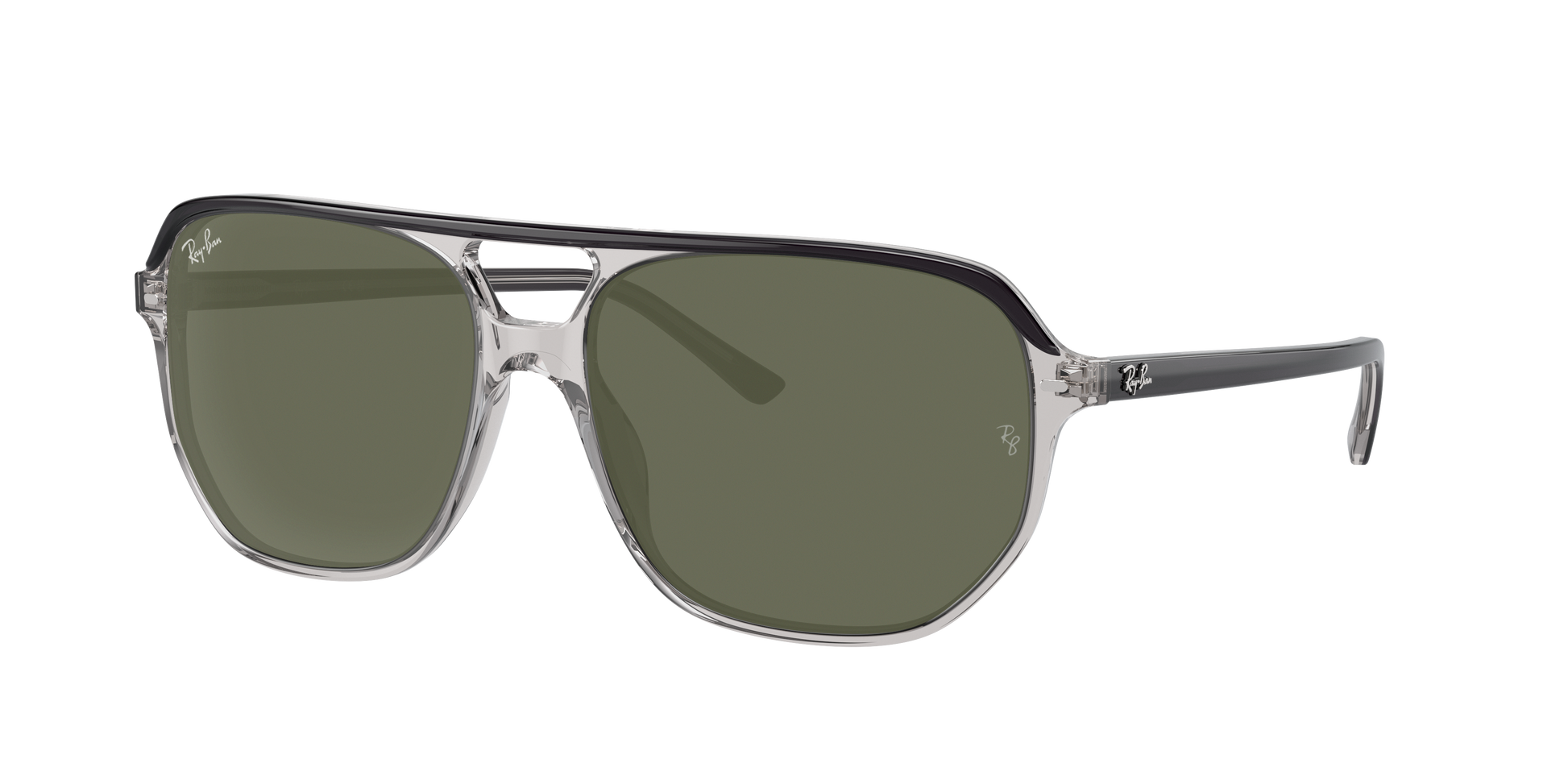 DARK GRAY ON TRANSPARENT, Green, Rayban