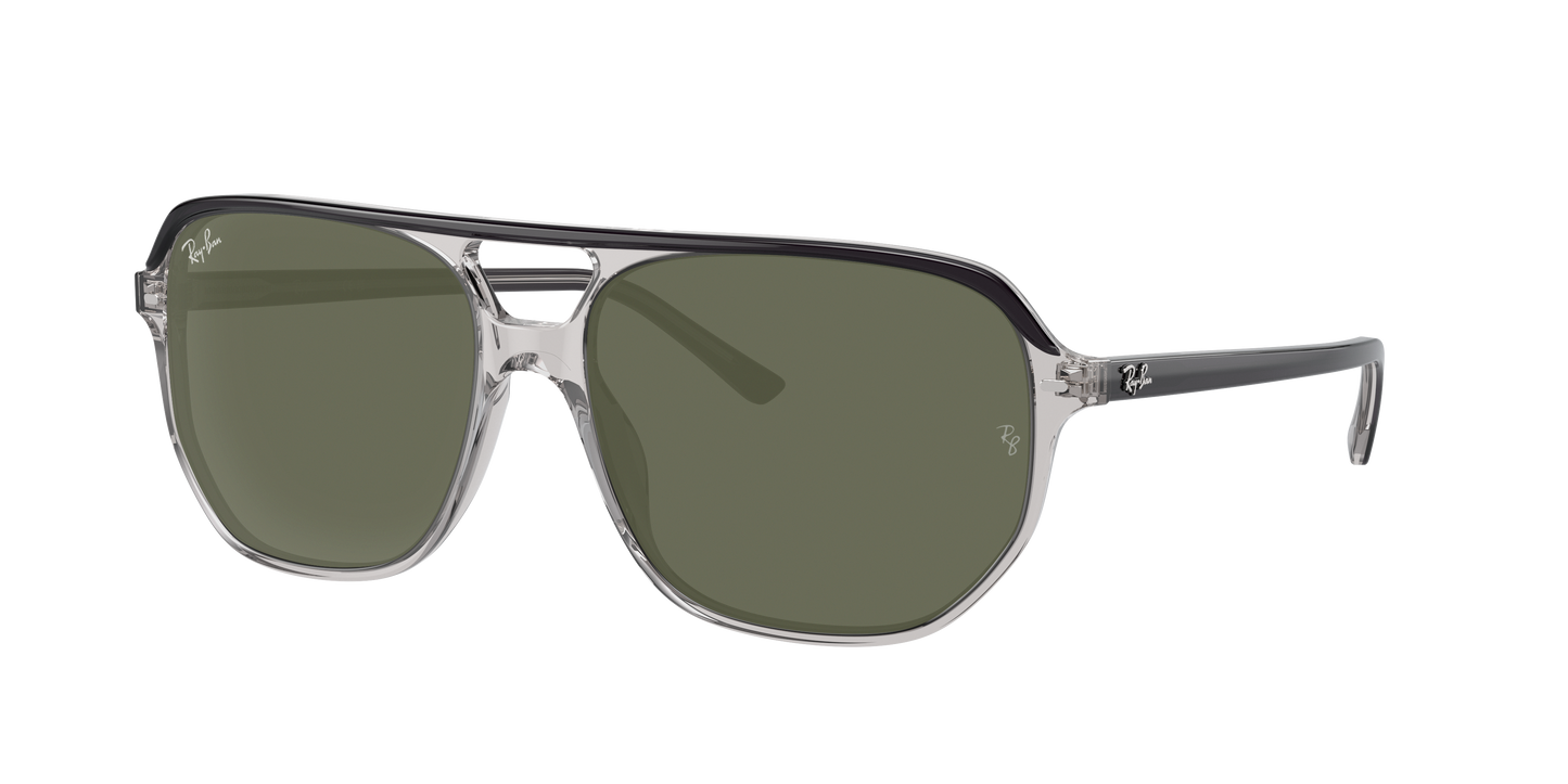 DARK GRAY ON TRANSPARENT, Green, Rayban