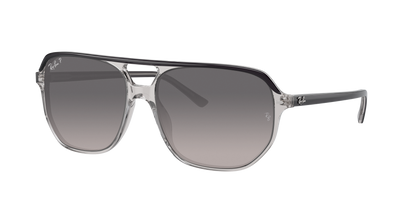 DARK GRAY ON TRANSPARENT, Grey Gradient-Polarized, Rayban