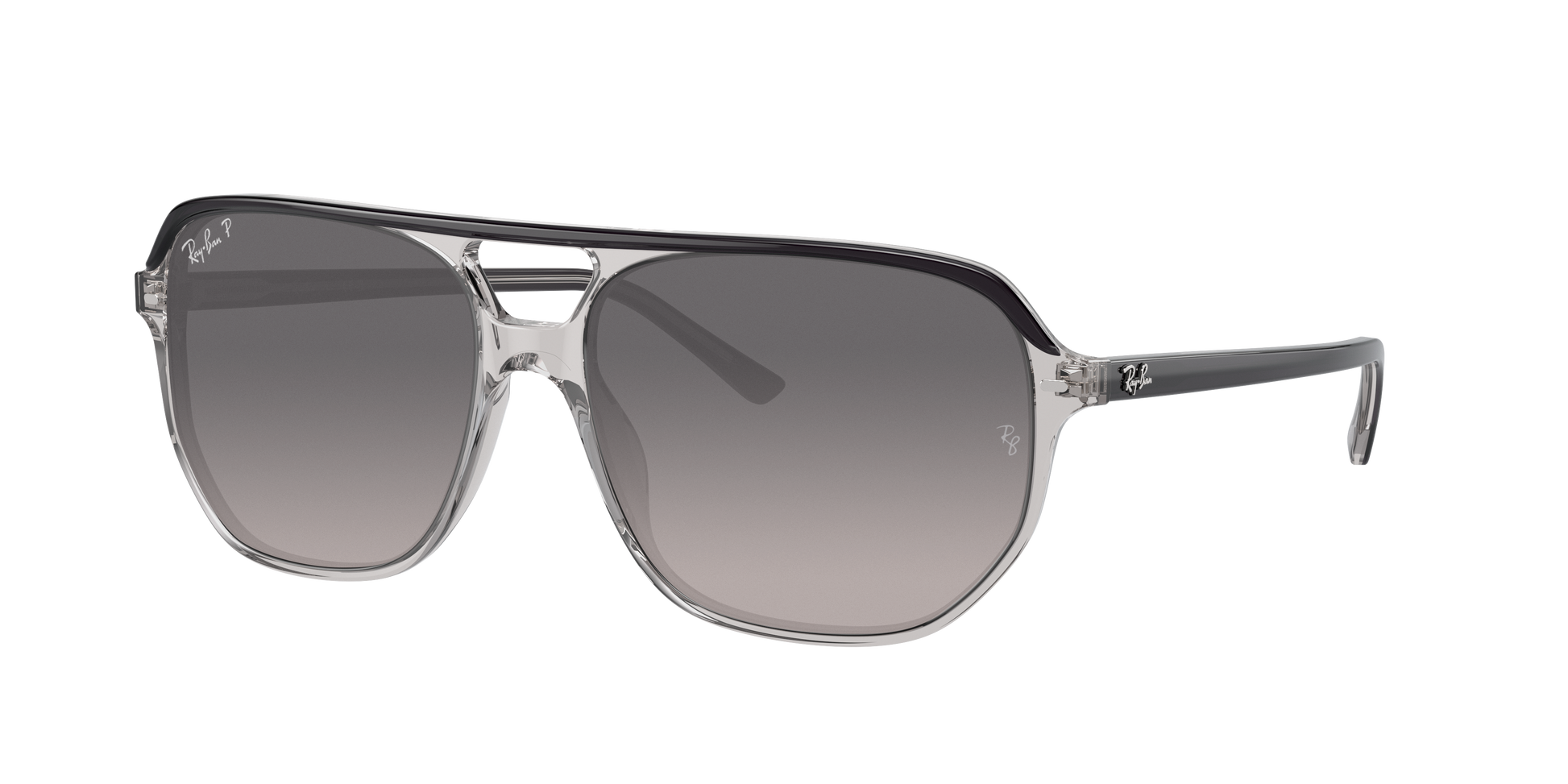 DARK GRAY ON TRANSPARENT, Grey Gradient-Polarized, Rayban
