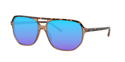 HAVANA ON TRANSPARENT BR, Blue-Mirrored, Sunberryrx