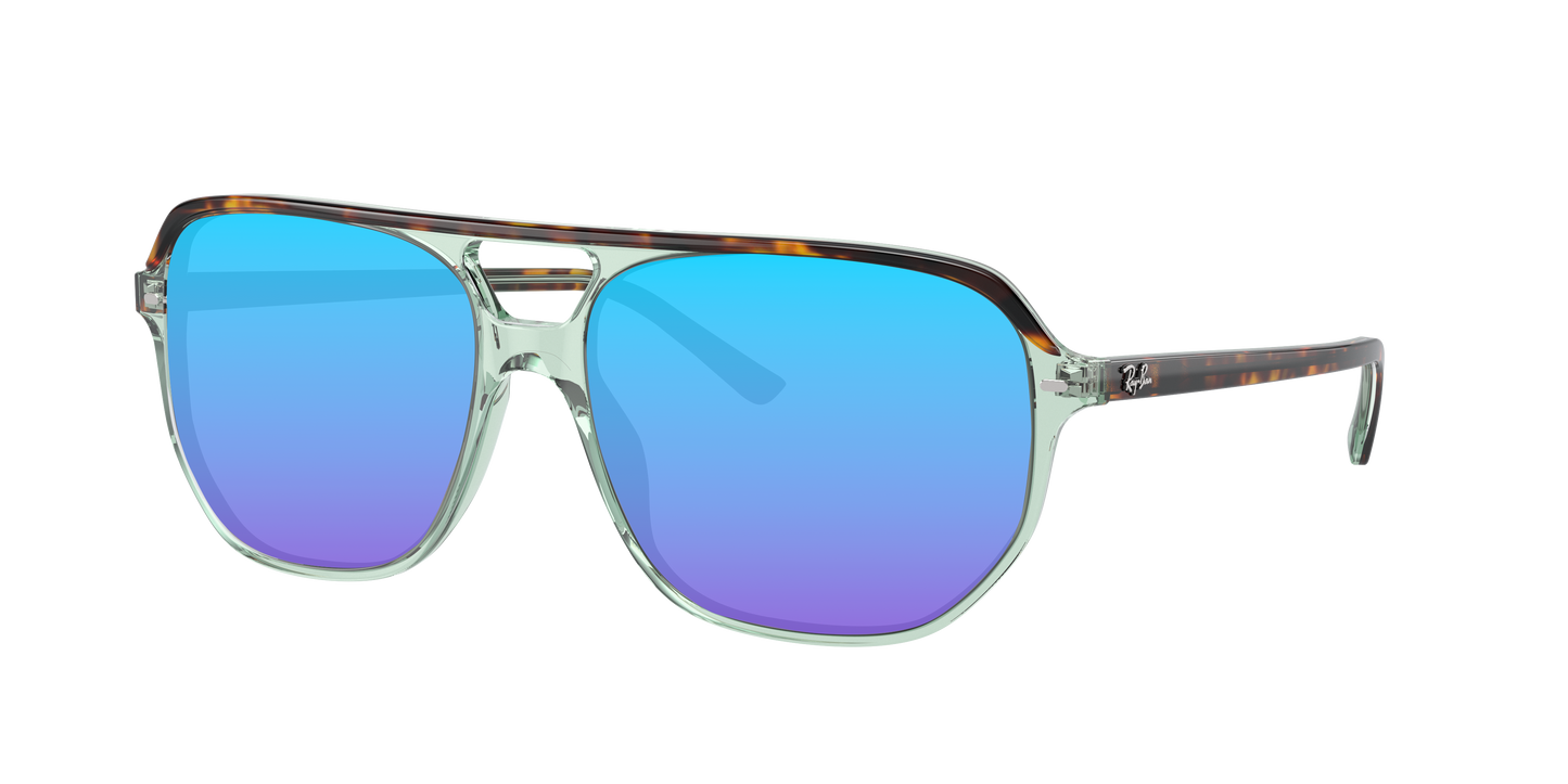 HAVANA ON TRANSPARENT GR, Blue-Mirrored, Sunberryrx