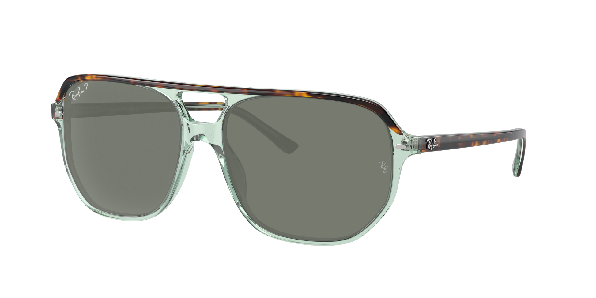 HAVANA ON TRANSPARENT GR, Green-Polarized, Rayban