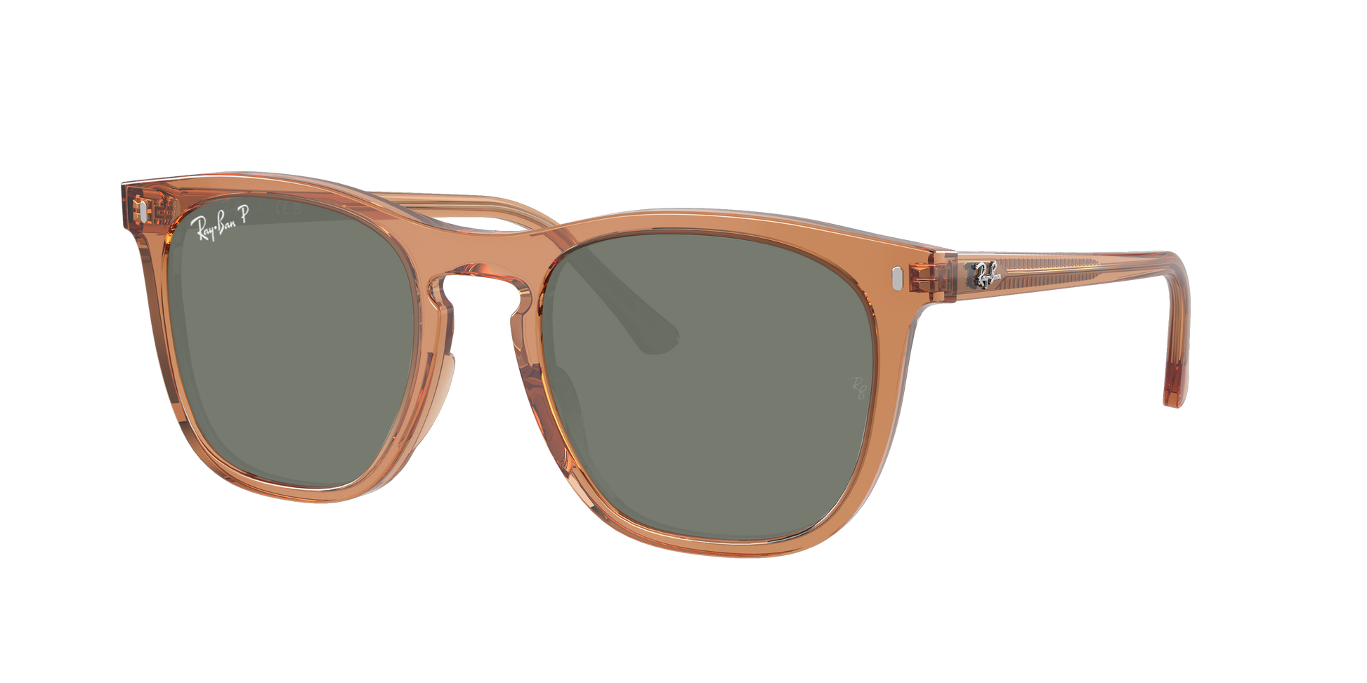 TRANSPARENT BROWN, Green-Polarized, Rayban