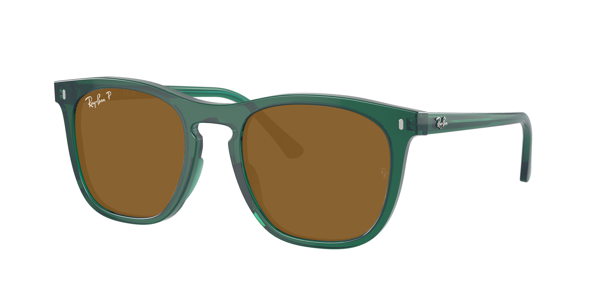 TRANSPARENT GREEN, Brown-Polarized, Rayban
