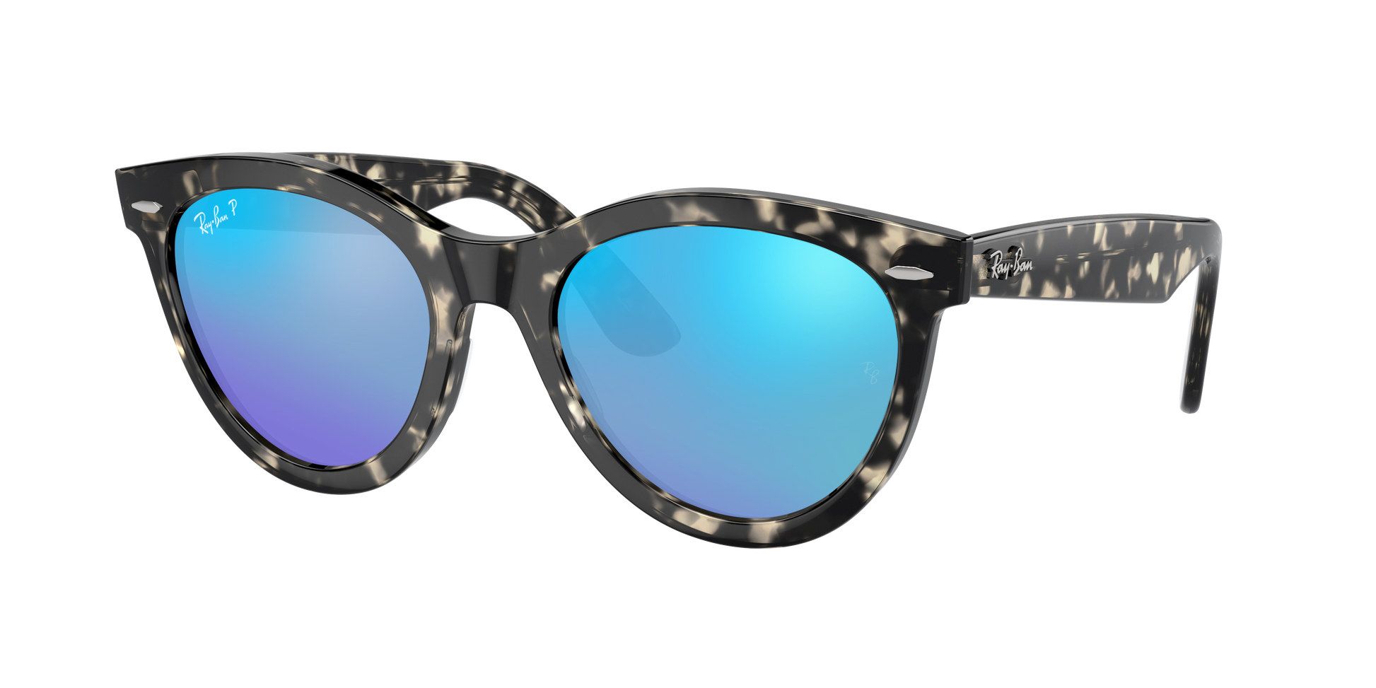 GREY HAVANA, Mirrored Blue-Polarized, Rayban