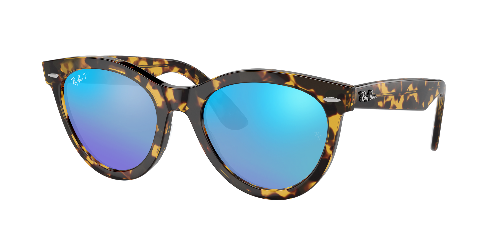 YELLOW HAVANA, Mirrored Blue-Polarized, Rayban