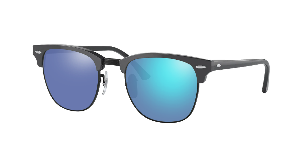GREY ON BLACK, Blue-Mirrored, Sunberryrx