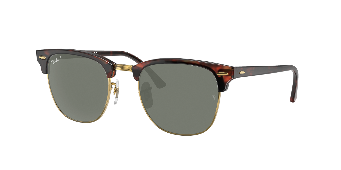 Tortoise On Gold, Green-Polarized, Rayban