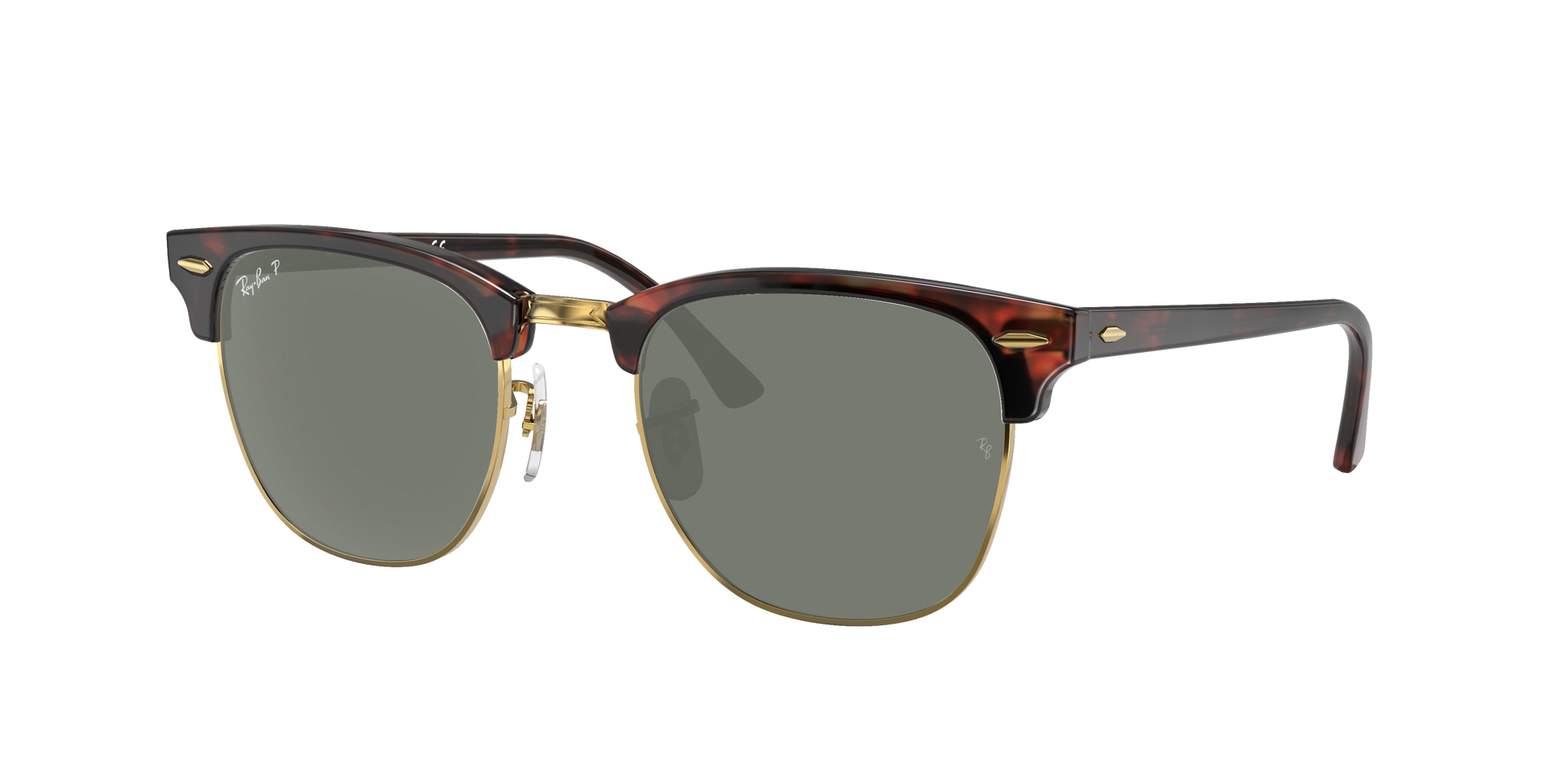 Tortoise On Gold, Green-Polarized, Rayban