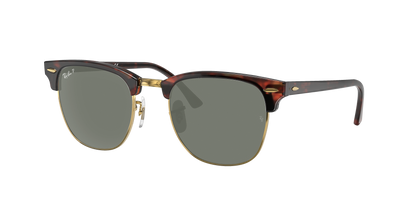 Tortoise On Gold, Green-Polarized, Rayban