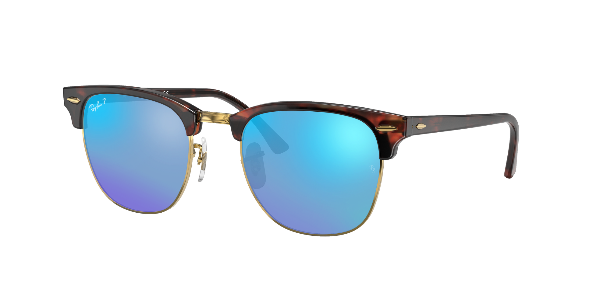 Tortoise On Gold, Mirrored Blue-Polarized, Rayban