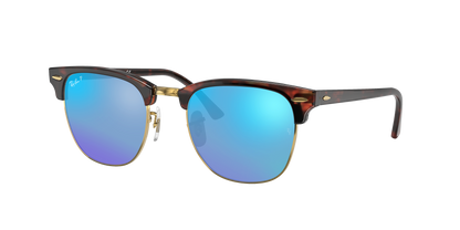 Tortoise On Gold, Mirrored Blue-Polarized, Rayban