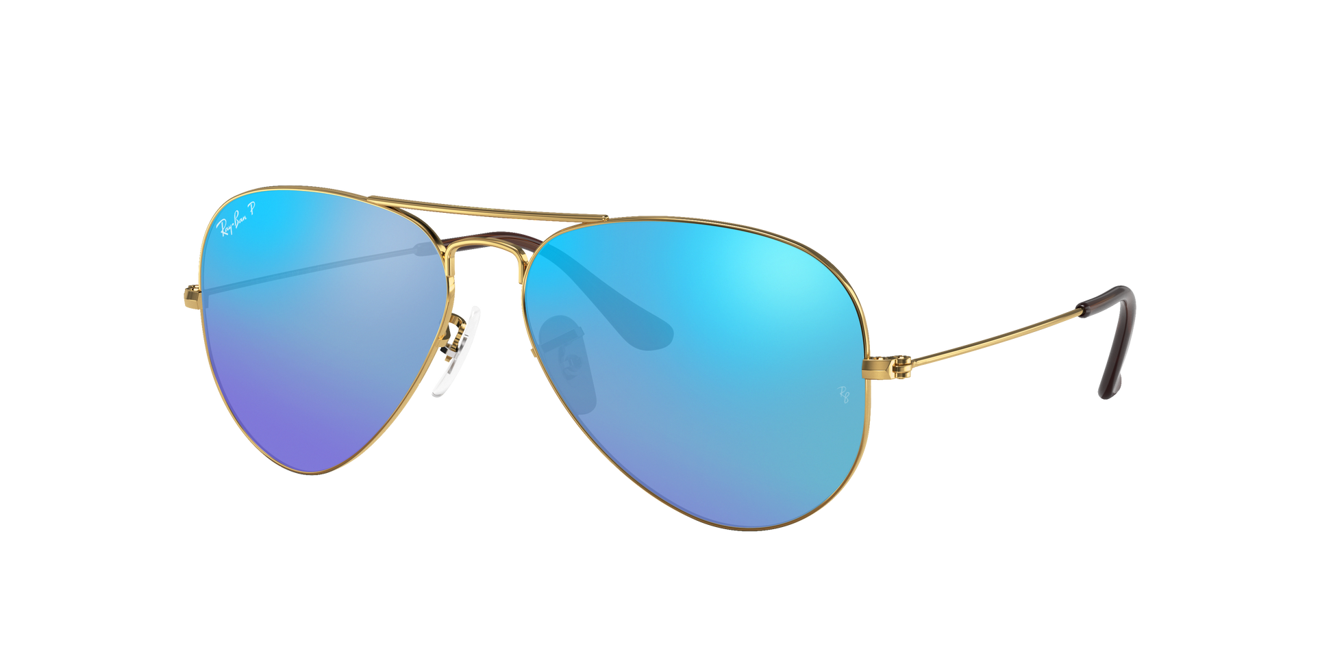 Arista Gold, Mirrored Blue-Polarized, Rayban