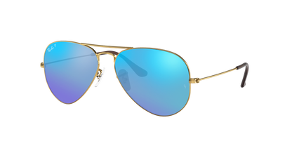 Arista Gold, Mirrored Blue-Polarized, Rayban